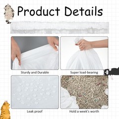 200 Pcs Elastic Band Trash Bags for Popur X5 Self-Cleaning Litter Box Self Clean