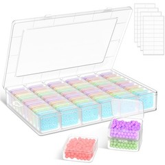 Extra Large Bead Organizer, 61 PCS Small Plastic Craft Storage Box with Hinge…