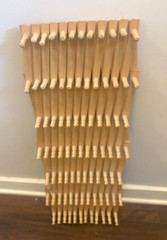 VTG X Large 84 Pegs Wood Accordion Wall Peg Rack Hanging Display Mugs Hats Herbs