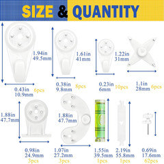 100PCS Picture Hanging Kit, Picture Hangers for Concrete Walls,Stucco Concret…