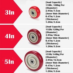 3 Inches Casters Wheels Medium Duty, 4 Packs Bearing 350 LBS, Replacement for…
