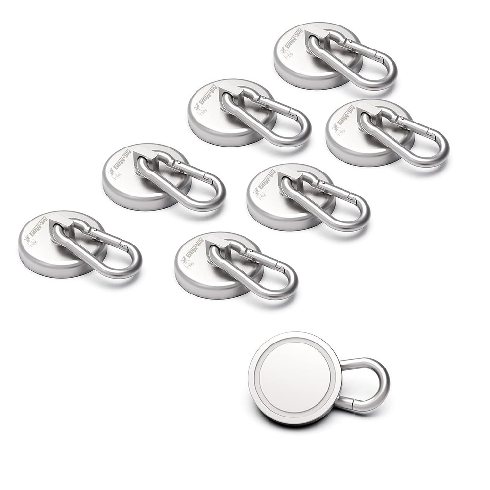 Magnetic Hooks 140LBS Heavy Duty Neodymium Magnet with Swiveling Carabiner Magne