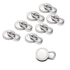 Magnetic Hooks 140LBS Heavy Duty Neodymium Magnet with Swiveling Carabiner Magne