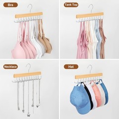 2-Pack 2-in-1 Belt Tie Hanger for Closet Max 60 Belts with 60 Ties Capacity