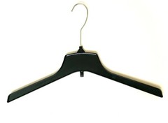 Lot of 27+1 High Quality HEAVY DUTY Black Hangers- Long Neck- for Coat/Shirt