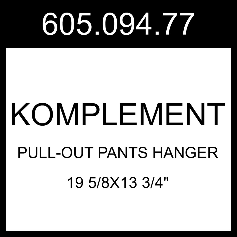 IKEA KOMPLEMENT Pull-out Pants Hanger Dark Gray 19 5/8×13 3/4″ 605.094.77