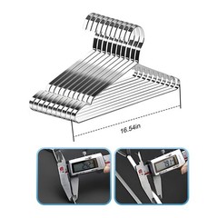 16.5 Inch 304 Stainless Steel Clothes Hangers Heavy Duty Metal 10 Pack