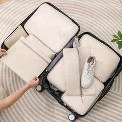 6Pc Compression Packing Cubes Travel Luggage Organizer Bags Suitcase Storage Set