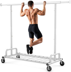 Clothing Garment Rack Capacity 525LBS Clothing Racks on Wheels Rolling Clothes R