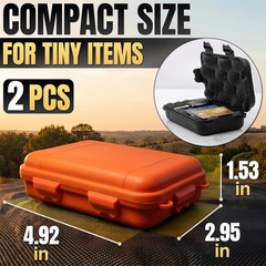 2 Pcs Small Waterproof Box – Compact Size, Lightweight, Easy to Carry Dry Storag