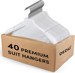 Plastic Extra Wide Shoulder Suit Hangers for Men 15 Pack Width 17.7″, Grey Sweat