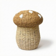Spore Cap Design Basket with Lid Handmade Spore Cap Design Storage Basket Boho
