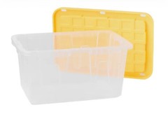 Mini Commander Yellow Stackable Tote with Standard Snappers