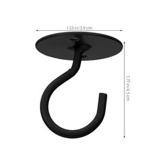 1Set Black Plant Hanger Hook for Home Use Easy Install on Wood Brick Or Concrete