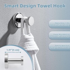 Bathroom Towel Hook Polished Chrome SUS 304 Stainless Steel Robe Coat Mount