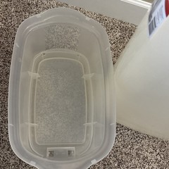 Rubbermaid Wrap N Craft Container Wrapping Paper Organizer Top Storage Clear