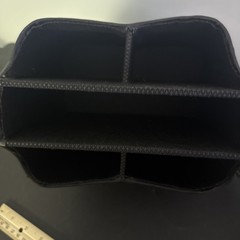 Heavy Black Faux Leather Spinning Remote Control Holder/Desk Organizer