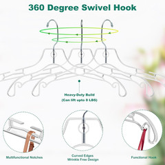 Quality Clear Hangers 12 Pack – Crystal Hangers for Clothes – Durable Plastic Ha
