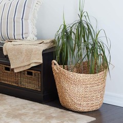 Litton Lane Storage Basket Natural Brown Sea Grass Contemporary Design 19 in. H