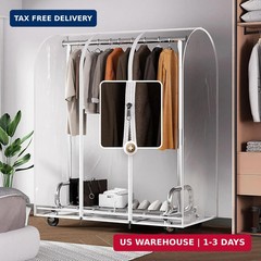HOKEEPER Clothes Rack with Cover Clothing Racks for Hanging Clothes Heavy Duty G
