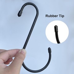 6 Inch Large S Hooks 4-Pack Heavy Duty Viny Coated Steel Hooks for Hanging
