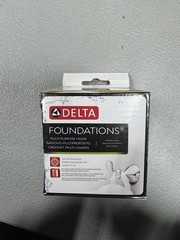 Delta Foundations Collection Double Robe Hook, Polished Chrome FND35-PC NEW