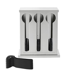 8.07*3.54*9.25“ Silver 3 Compartment Stainless Steel Cutlery Organizer With Lid