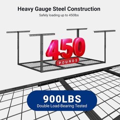 3×6 Overhead Garage Storage Adjustable Ceiling Rack 72″ Length x 36″ Width x