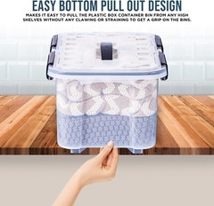 Stackable Storage Box Set – 6 Pieces 19 Quarts Multi-purpose,
