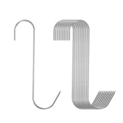 10pcs 7″ Meat Hooks 304 Stainless Steel Butcher Hook S-Shaped Hook for Hanging