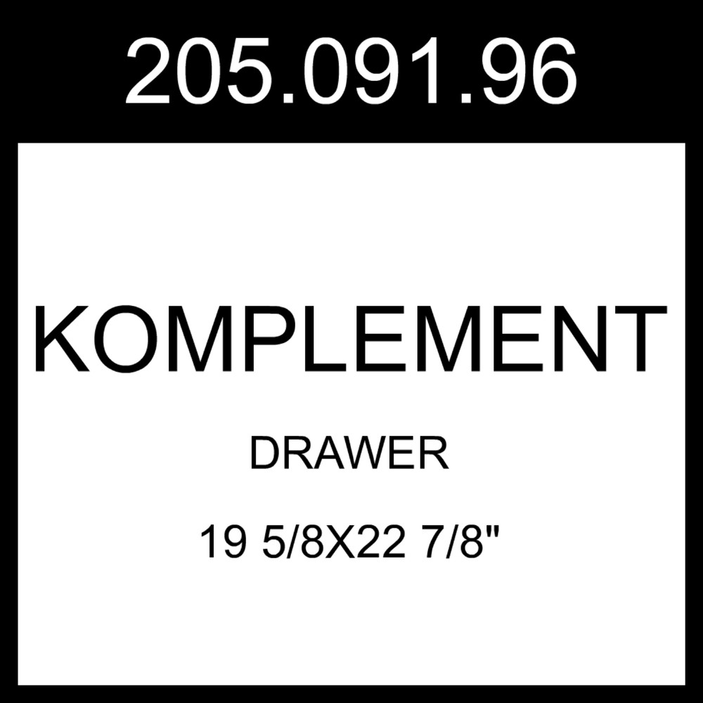 IKEA KOMPLEMENT Drawer Dark Gray 19 5/8×22 7/8″ 205.091.96