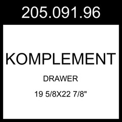 IKEA KOMPLEMENT Drawer Dark Gray 19 5/8×22 7/8″ 205.091.96