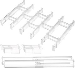 Drawer Dividers Adjustable Expandable Plastic Organizer Separator for Flatware