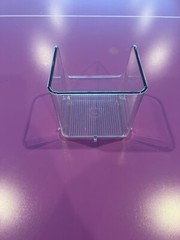 One Piece Clear Plastic Stackable Storage Bins Height 4.25 /Length 4.25/4.5 Wide