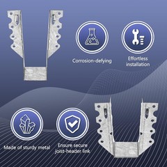 Joist Hangers 2×6 Galvanized Steel Face Mount Deck Framing Bracket 6 Pcs Robust