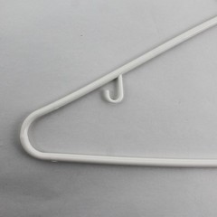 Lot of 25 White Plastic Tubular Clothes Hangers Shirts and Pants
