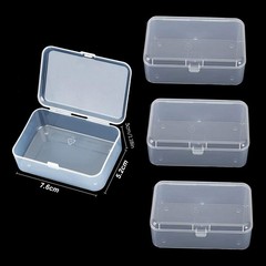 2/4/10 Clear Plastic Storage Container Box Hinged Lid DIY Arts Crafts Marker Pen