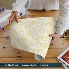 UNSCENTED & Wipe Clean Drawer Liners with a Yellow Lemons Design – Perfect fo…