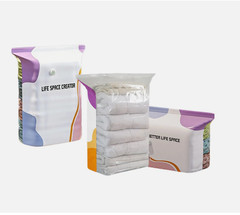No-Pump Vacuum Storage Bags Large Cube Space Saver Compression Bags