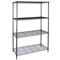Wire Shelving Rack Shelf 4-Tier Household Kitchen Storage Metal Shelf Organizer