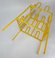 Vintage Yaffa Style Yellow Plastic Shoe Rack – MISSING ONE TOP PIECE – SEE PICS