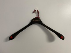 Kiton Wooden Jacket Suit Hanger Wide Shoulder with Grip Brown 17.7″