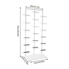 Stackable Commercial Shoe Rack Display Cabinet Three-post Single-sided Shoe Rack