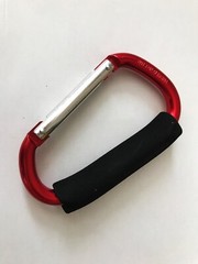 2pcs 5 1/2 in Aluminum Carabiner Snap Hook w Soft Grip- Assorted Color