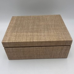 Made Goods Valeria Box Set of 2 Woven Natural Raffia Storage Boxes
