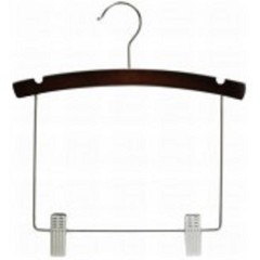 Only Hangers 10″ Walnut Wooden Baby Display Hanger Box of 10