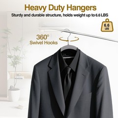 Ueakpic Plastic Hangers 50 Pack 16.5 In Heavy Duty Clothes Hangers 360 Swivel