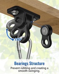 Heavy Duty Alloy Steel Swing Hangers Set of 2 with 5000+ lb Capacity, Yoga