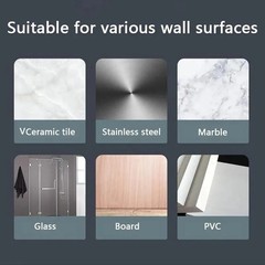 10PCS Transparent Adhesive Wall Hooks Waterproof Heavy Duty Kitchen Bathroom