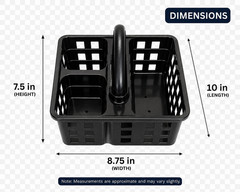 Divided 3-Compartment Plastic Storage Caddy with Handle 10×8.75×7.5 Home Dorm